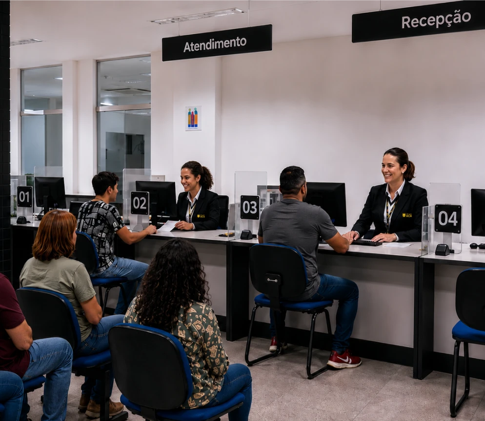 Atendimento em órgãos públicos do Grupo RCR